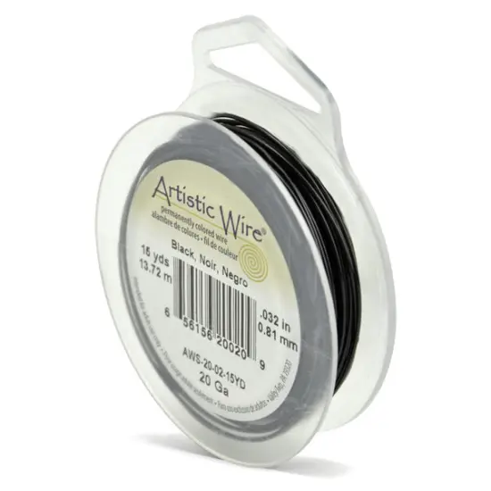 Artistic Wire Jewelry Wire Spools 20 Gauge (15 Yards) Black {1}