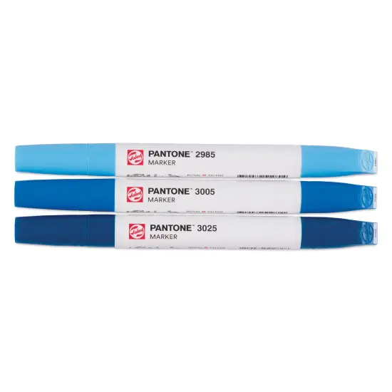 Pantone Dual Tip Markers - Blue, Set of 3 {1}
