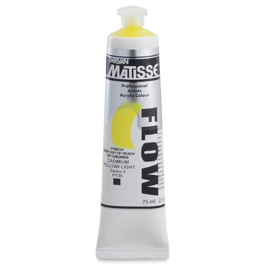 Matisse Flow Acrylic Paint - Cadmium Yellow Light, 75 ml {1}