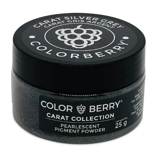 Colorberry Carat Collection Dry Resin Pigment - Silver Grey, 25 g, Jar {1}