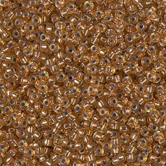 Miyuki 11 Round Seed Bead, 11-971, Copper Lined Pale Amber, 13 grams {1}