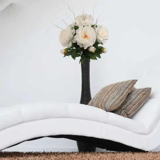 12-Pack: White Peony Spray with Lifelike Silk Foliage - Ideal for Bouquets, Floral Arrangements, Weddings & Home Decor, Perfect for Year-Round Accents - Floral Home by Artificial Flowers {3}