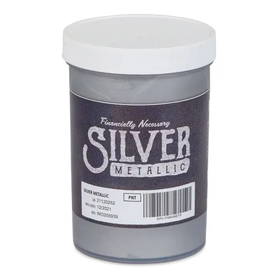 FN Ink Plastisol Screen Printing Ink - Silver Metallic, Pint {1}