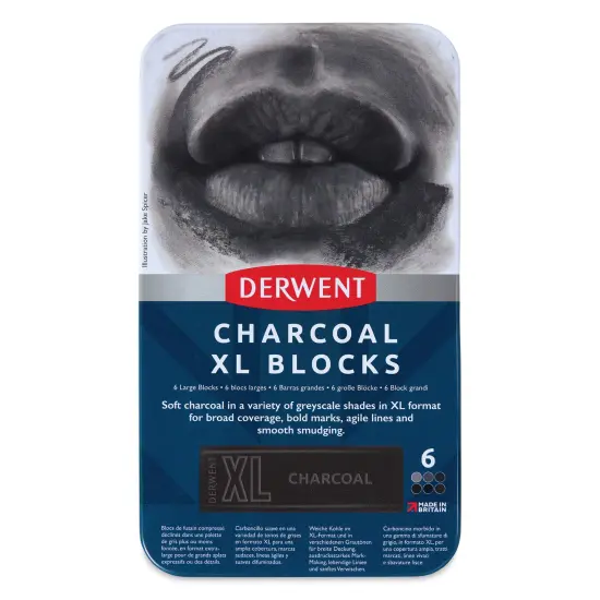 Derwent Charcoal XL Blocks - Assorted, Set of 6 {1}