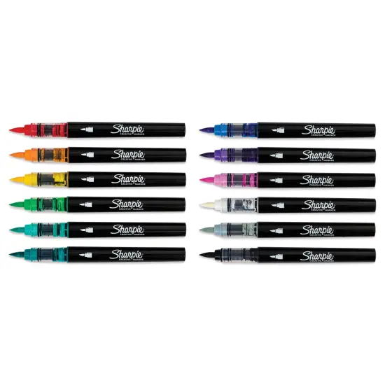 Sharpie Creative Acrylic Markers - Set of 12, Classic Colors, Brush Tip {1}
