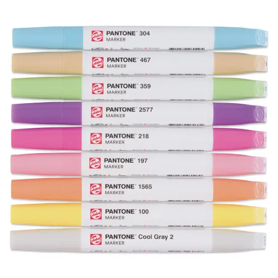 Pantone Dual Tip Markers - Pastel, Set of 9 {1}
