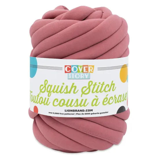 Lion Brand Cover Story Squish Stitch Yarn - Pink Rose, 26 yards {1}