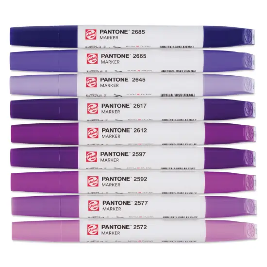 Pantone Dual Tip Markers - Purple, Set of 9 {1}