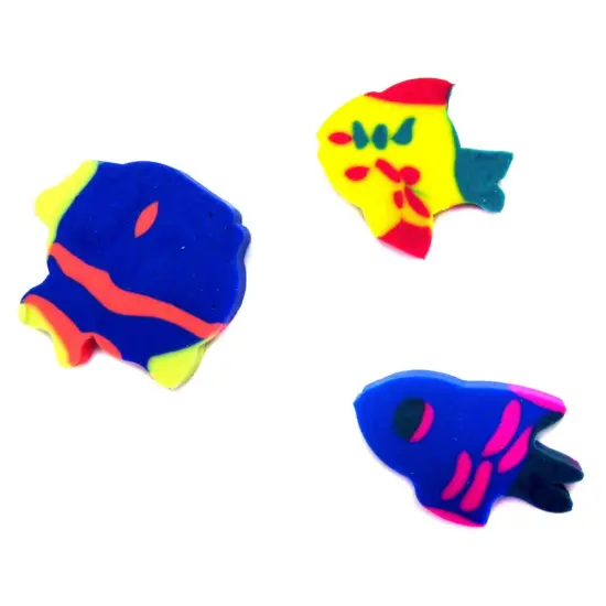 Fish Erasers Assorted colors and styles | Learning Activities for Kids | Raheev&reg; {2}
