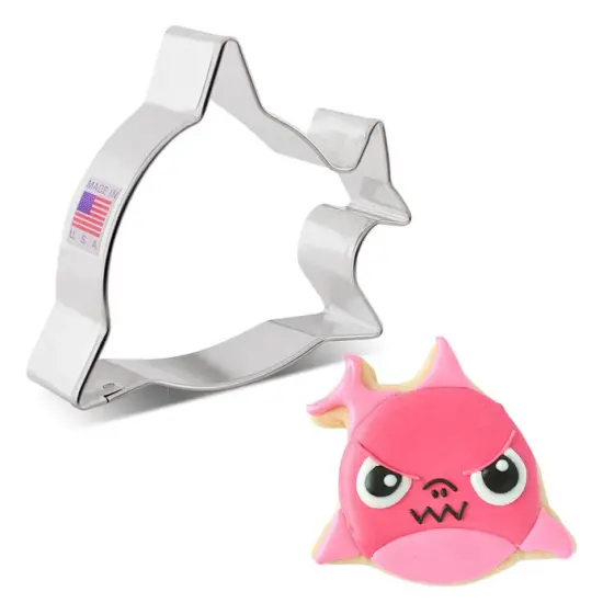 Ann Clark Front Facing Little Baby Shark Cookie Cutter, 3.5" {1}