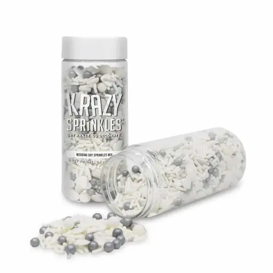 Krazy Sprinkles - Wedding Day Mix (1/2 Cup, 1x Jar) for Cakes, Ice Cream & Cookies {2}