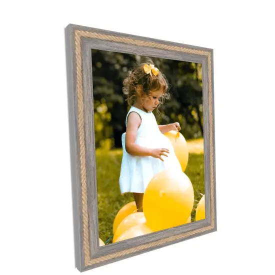 Nantucket NauticalRustic Gray Picture Frames With Rope {1}