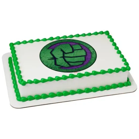 Marvel Avengers Hulk Icon Edible Cake Image PhotoCake {1}