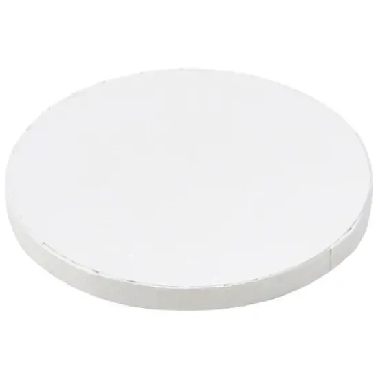 6" Round White Foil Cake Board Drum {2}