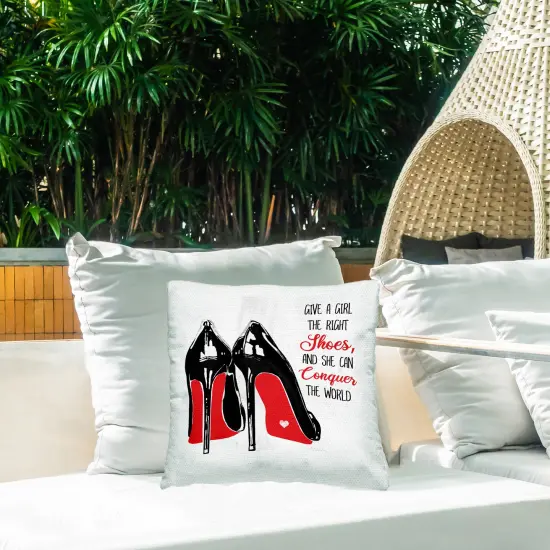 Stupell Industries The Right Shoes Phrase Outdoor Printed Pillow {2}