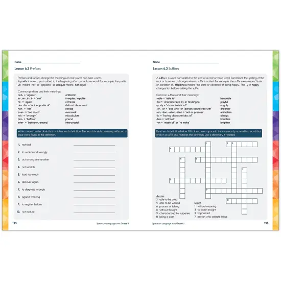 Spectrum Gr7 Language Arts Workbook {5}
