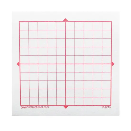 Graphing 3M Post-it&reg; Notes, XY Axis, 10 x 10 Square Grid, 4 Pads Per Pack, 2 Packs {2}