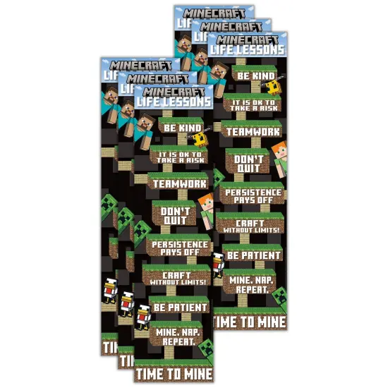 (6 Ea) Minecraft Life Lesson Bannr {1}