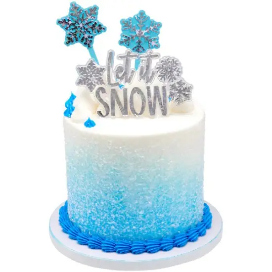 Snowflakes Skewer themed Cupcake Cake Decorating pics 12 set {3}