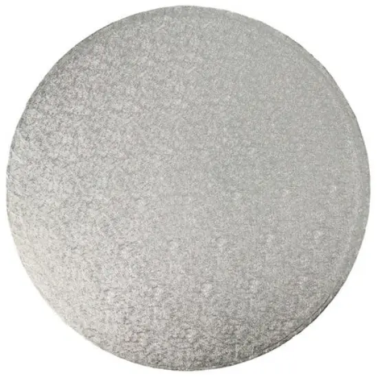 16" Round Silver Foil Cake Board Drum {1}