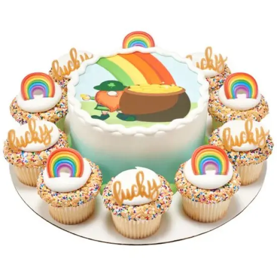 Rainbow Traditional Cupcake and Cake Rings 12 set {2}
