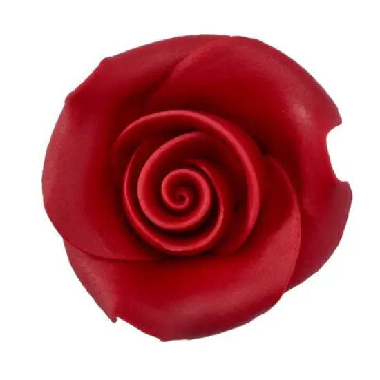 Red 1.5" Rose Sugar Sof Edible Decorations 36 Count {1}
