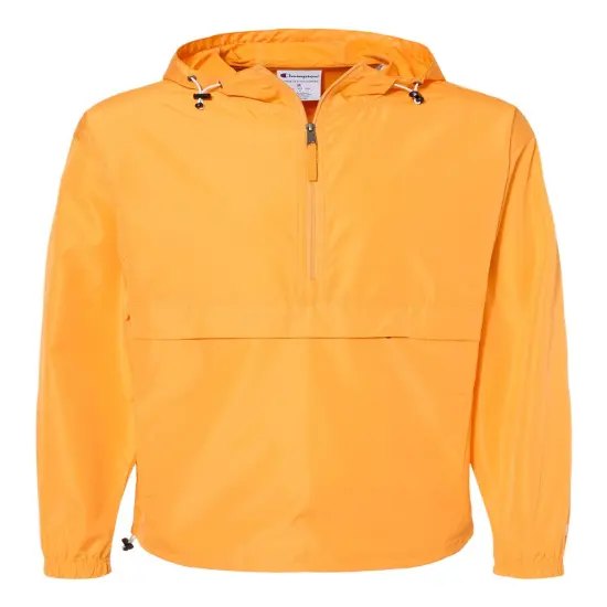 Champion&reg; Hooded Packable Quarter-Zip Jacke Black {3}