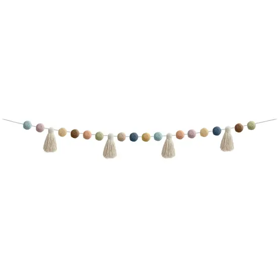 Everyone is Welcome Pom-Poms and Tassels Garland, Pack of 3 {3}