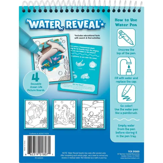 Ocean Life Water Reveal Book, 6 Sets {6}