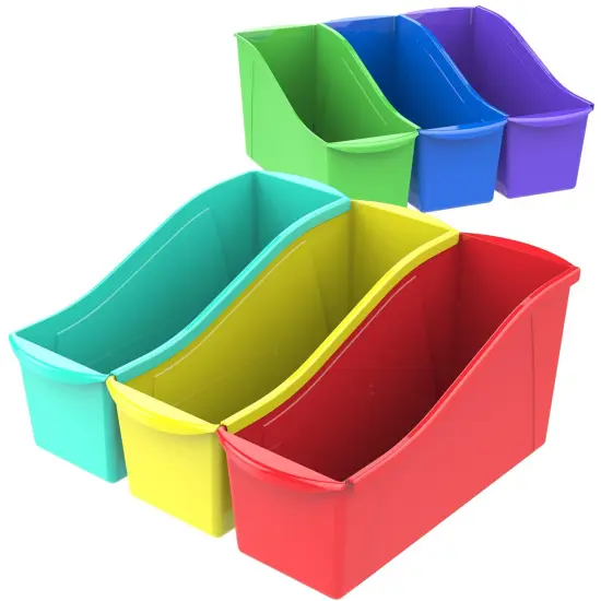 Large Book Bin, Assorted Color, Set of 6 {1}