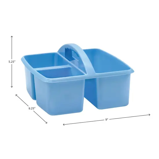 Light Blue Plastic Storage Caddy, Pack of 6 {5}