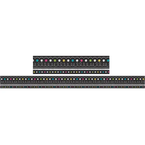 Chalkboard Brights Straight Border Trim, 35 Feet Per Pack, 6 Packs {2}