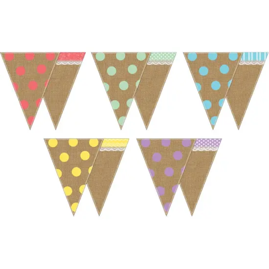 Shabby Chic Double-Sided Pennants, 16 Per Pack, 3 Packs {1}