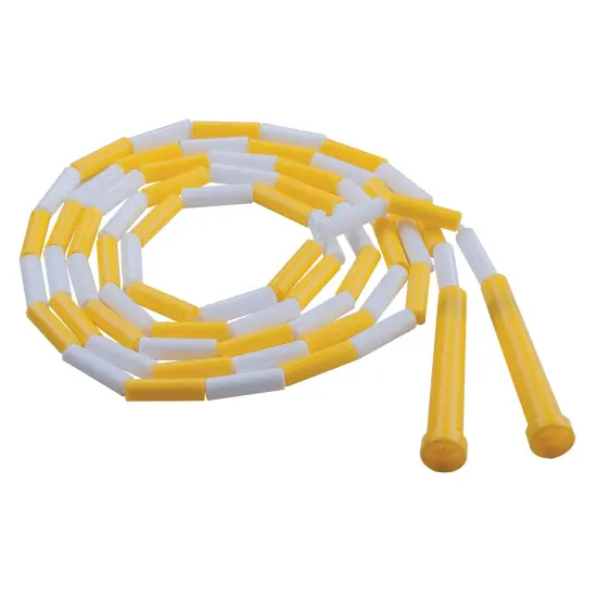 Plastic Segmented Jump Rope 8', Yellow & White, Pack of 6 {2}