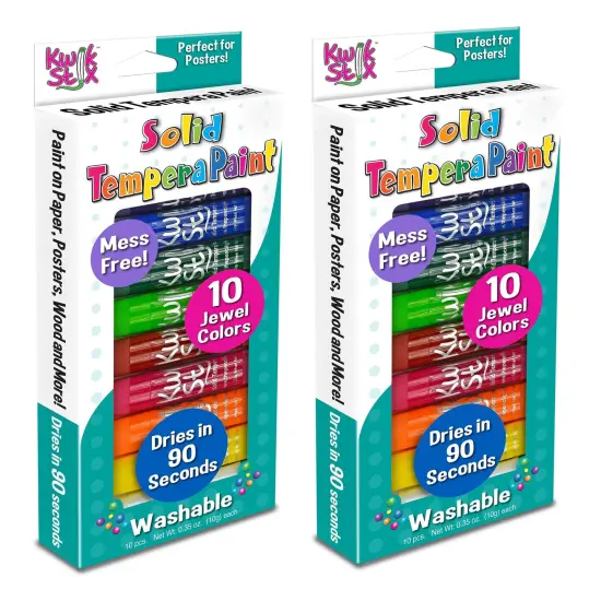 Solid Tempera Paint, Jewel Tones, 10 Per Pack, 2 Packs {1}