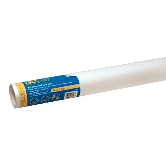 Dry Erase Roll, Self-Adhesive, White, 24" x 20', 1 Roll {1}