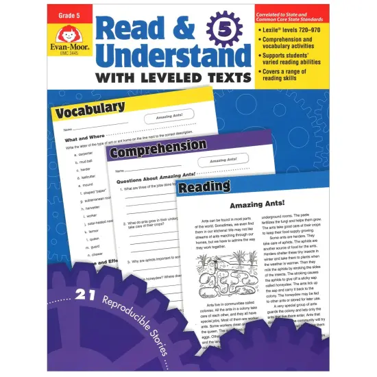 Read and Understand with Leveled Text Book, Grade 5 {1}