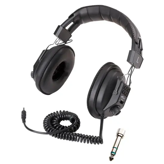 Switchable Stereo/Mono Headphone, with 3.5mm plug and 1/4" adapter {1}
