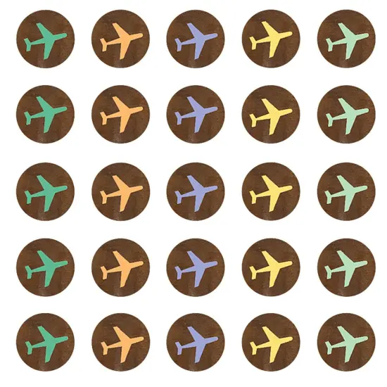 Travel the Map Airplanes Mini Stickers, 378 Per Pack, 12 Packs {3}
