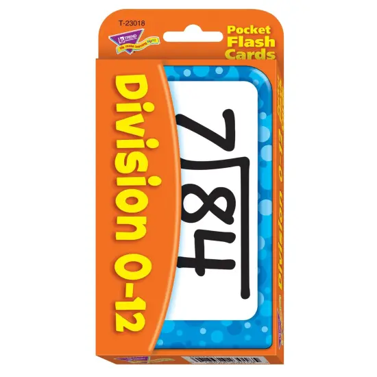 Division 0-12 Pocket Flash Cards, 6 Packs {2}