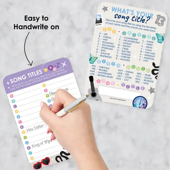 Big Dot of Happiness In My Party Era - 2-in-1 Celebrity Concert Party Cards - Activity Duo Games - Set of 20 {6}