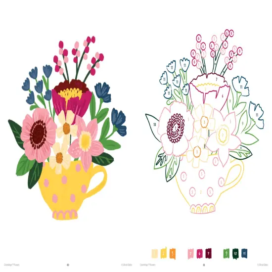 ColorMaps Flowers: Color-Coded Patterns Adult Coloring Book {4}