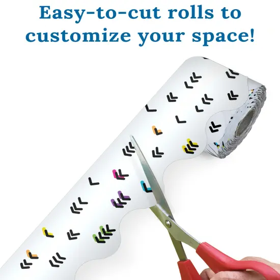 Carson Dellosa Kind Vibes 65Ft of Doodle Rainbow Bulletin Board Borders, 1 Roll of Boho Scalloped Trim for Rolling Whiteboard, Posterboard, Party Decorations, and Classroom D&eacute;cor {4}