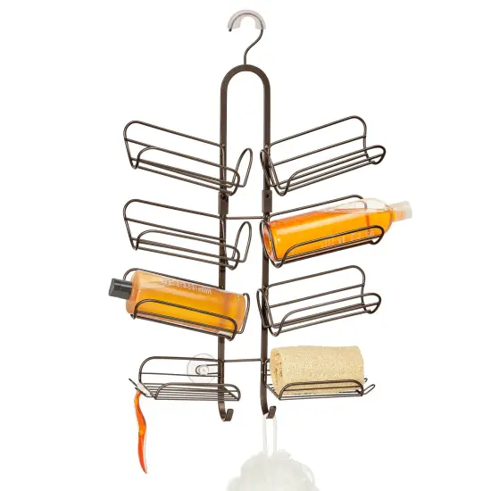 mDesign Hanging Metal Shower Caddy - Bottle Organizer Shower Shelf {1}