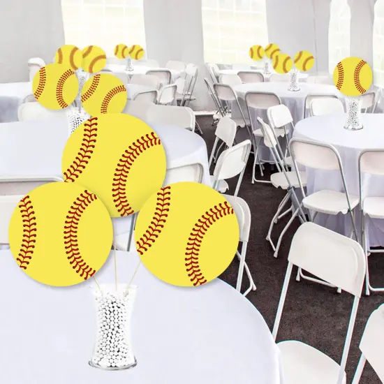 Big Dot of Happiness Grand Slam - Fastpitch Softball - Decorations DIY Baby Shower or Birthday Large Party Essentials - Set of 20 {6}