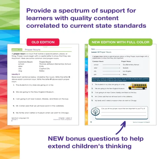 Spectrum Language Arts 2nd Grade Workbook, ELA Activity Book for Kids Ages 7-8, Parts of Speech, Sentence Structure, English Grammar, Vocabulary, Spelling, and More, Classroom or Homeschool Curriculum {3}