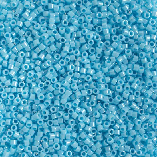 Miyuki Delica 50g Opaque Glass Beads, 11/0 Light Blue AB DB0215 {1}