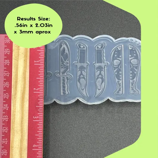 Spooky Knife Bundle Earring Silicone Mold, Resin Jewelry Mold (B15) {3}