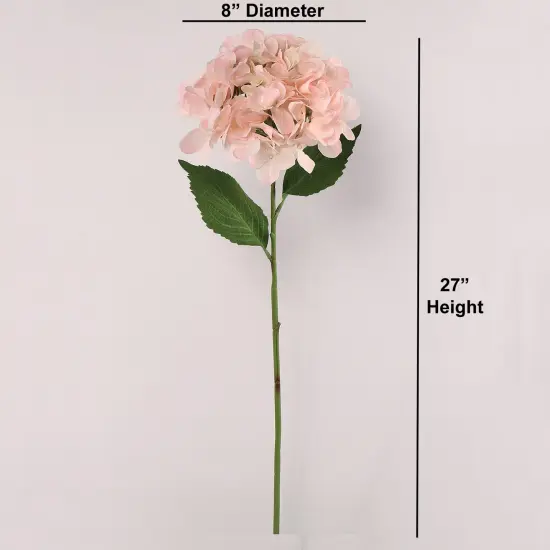 Pink Artificial Hydrangea Stems - 3PC Box with Lifelike Blooms, Ideal for Bouquets, Centerpieces & Home Decor - Elegant All-Season Display, Floral Home by Artificial Flowers {5}