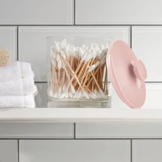 mDesign Round Acrylic Apothecary Canister Jars - 2 Pack {2}